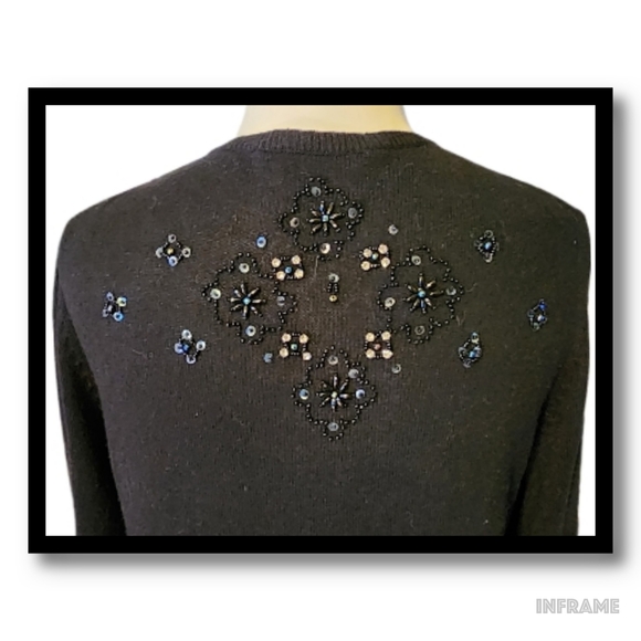BCBGMaxAzria Silk & Cashmere Beaded Cardigan - Picture 7 of 15